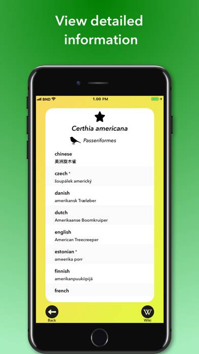 Bird Names Dictionary Captura de pantalla de la aplicación #4