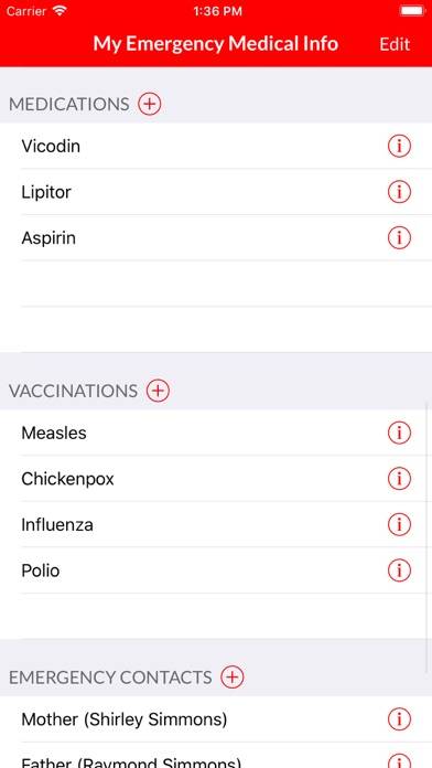 My Emergency Medical Info App screenshot #2