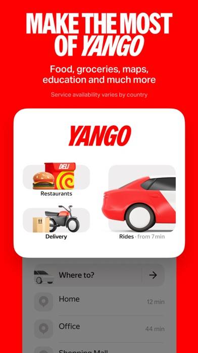 Yango: taxi, food, delivery App screenshot #5