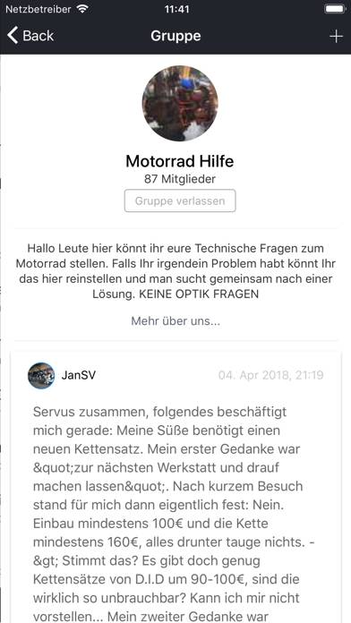 Drivebook für Biker App-Screenshot