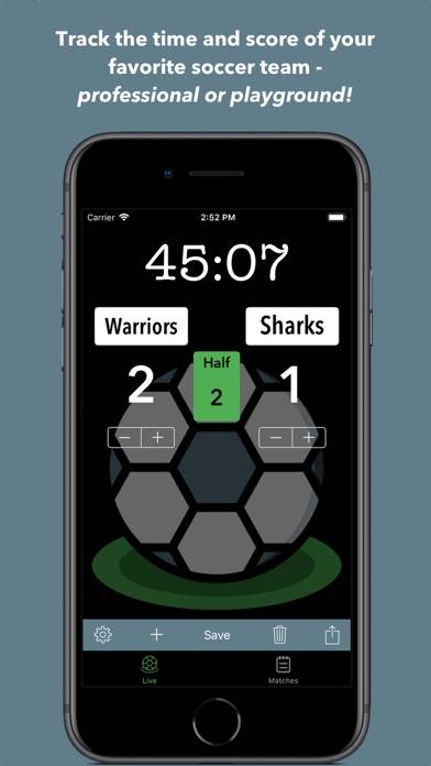 Simple Soccer Scoreboard App skärmdump #1
