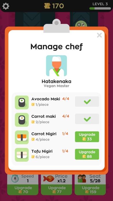 Sushi Bar Idle Captura de pantalla de la aplicación #3