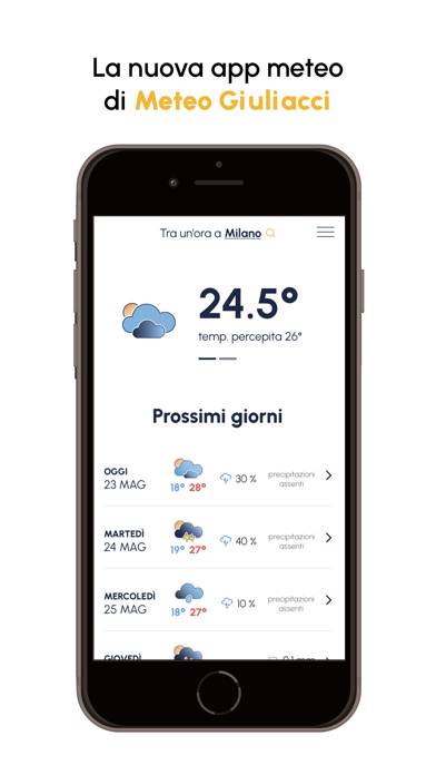 MeteoGiuliacci.it Schermata dell'app