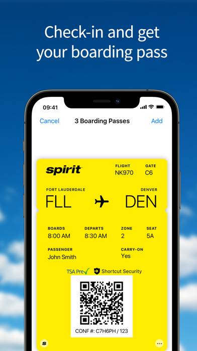 Spirit Airlines App screenshot #3