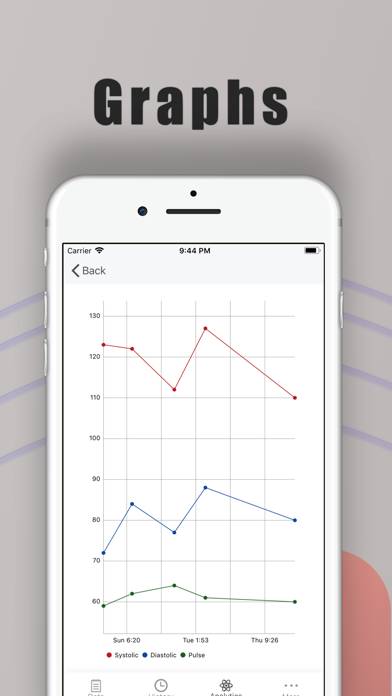 Blood Pressure H plus App screenshot