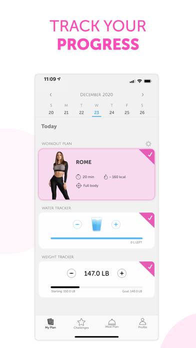 FitHer: Workout for Women Captura de pantalla de la aplicación #5