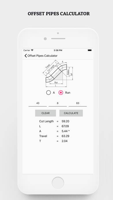 Offset Pipes Calculator Schermata dell'app #2