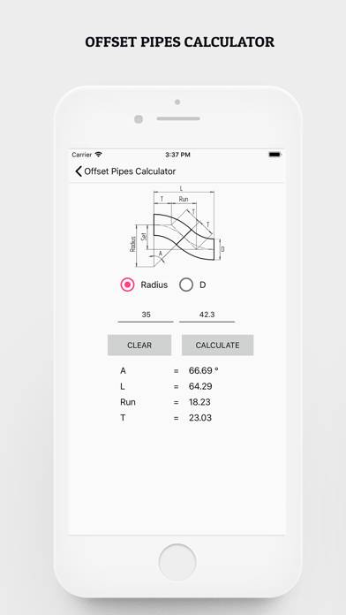 Offset Pipes Calculator Schermata dell'app #4