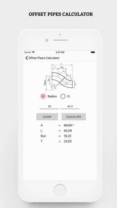 Offset Pipes Calculator Schermata dell'app