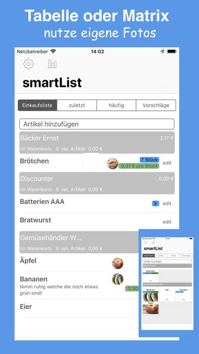 SmartList die Einkaufsliste App-Screenshot #2