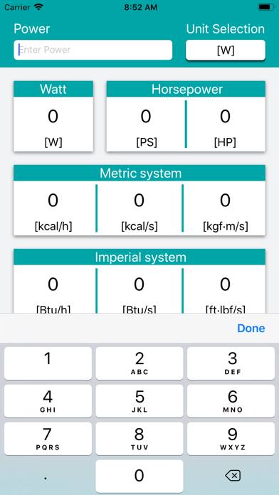 Power Units Converter App screenshot