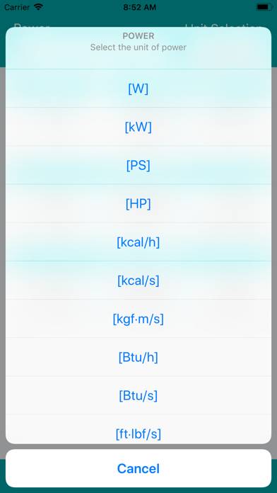 Power Units Converter App screenshot