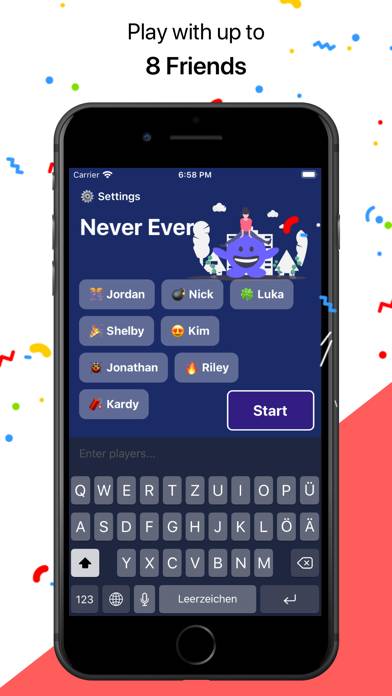 Never Ever Game App-Screenshot #1