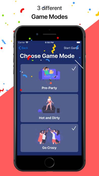 Never Ever Game App-Screenshot