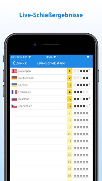 Biathlon Live-Ergebnisse App App-Screenshot