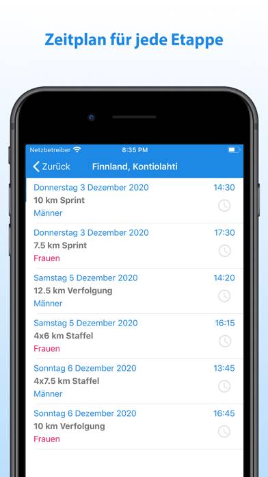 Biathlon Live-Ergebnisse App App-Screenshot