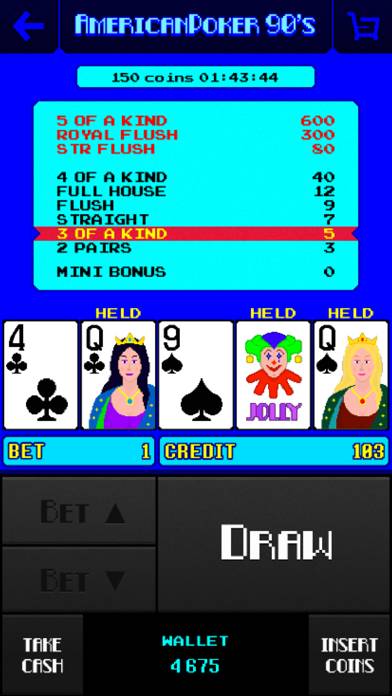 American Poker 90's Casino captura de pantalla