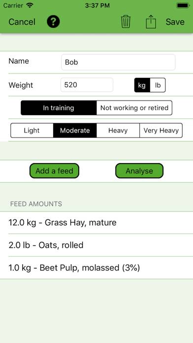 Equine Nutrition Calculator App screenshot #1
