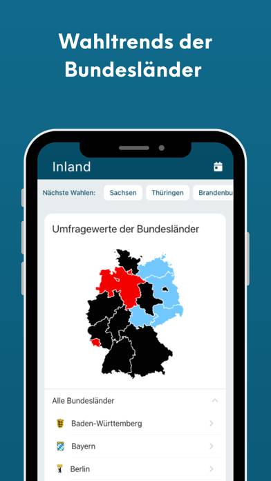 PolitPro Politik & Wahltrends App-Screenshot