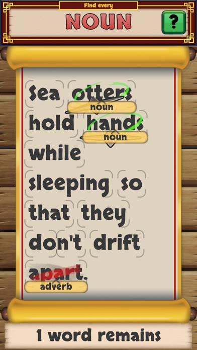 Grammar Ninja game screenshot