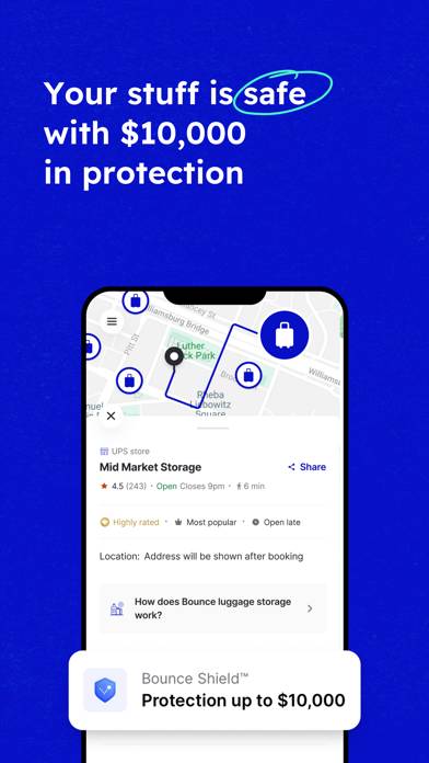 Bounce: Luggage Storage Nearby Schermata dell'app #5