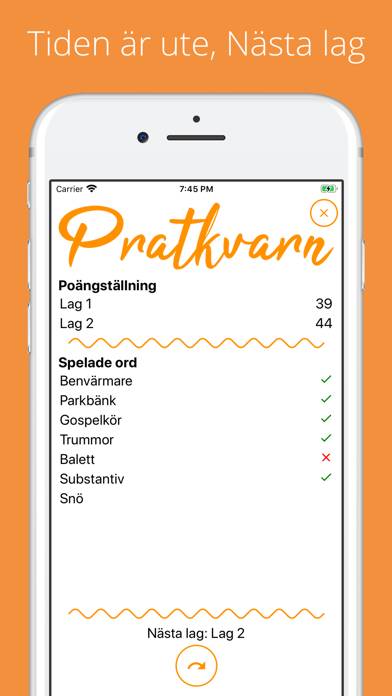Pratkvarn skärmdump av spelet