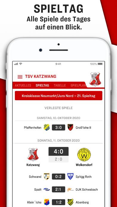 Kicker Vereinsheim App-Screenshot