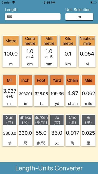 Length-Units Converter Capture d'écran de l'application