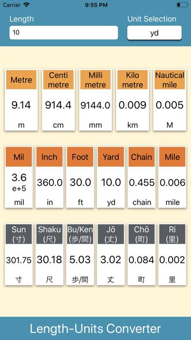 Length-Units Converter Capture d'écran de l'application