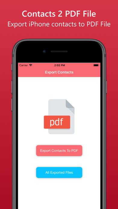 Contacts To PDF File Converter immagine dello schermo