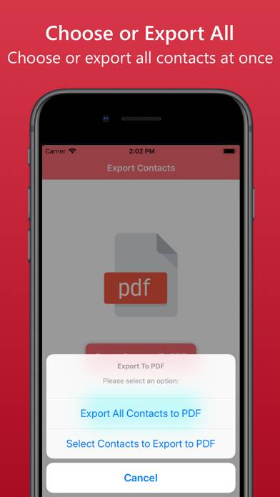 Contacts To PDF File Converter Capture d'écran de l'application