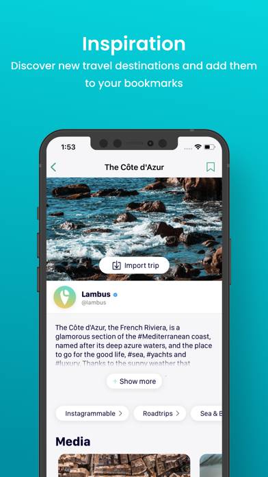 Lambus | Travel Planner App screenshot