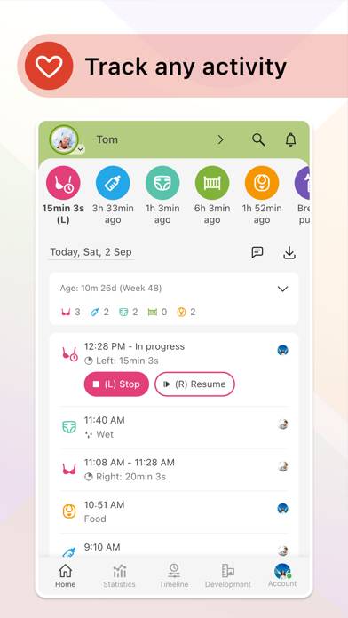 Baby Daybook－Tracker, Schedule Capture d'écran de l'application #1