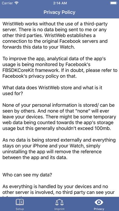 WristWeb for Facebook App screenshot #4