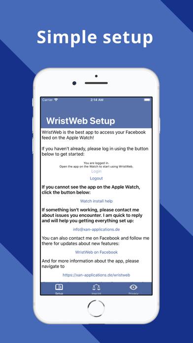 WristWeb for Facebook Capture d'écran de l'application #5