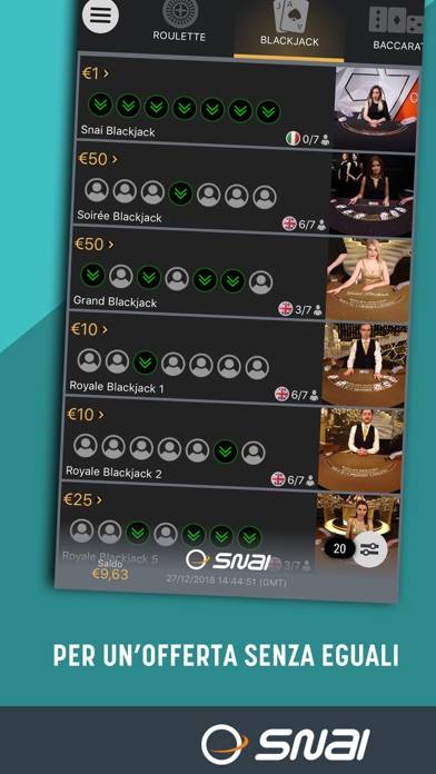 SNAI Live Casino Schermata dell'app #2