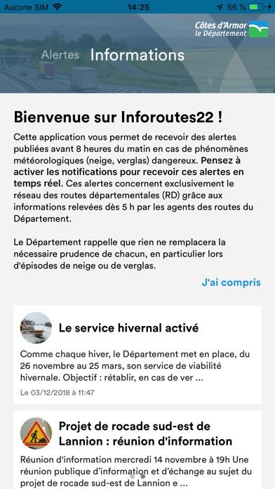 Inforoutes22 capture d'écran
