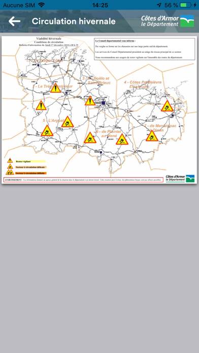 Inforoutes22 Capture d'écran de l'application