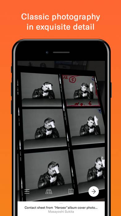 David Bowie is Schermata dell'app