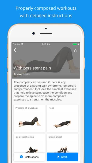 Back pain exercises (PRO) Captura de pantalla de la aplicación #2