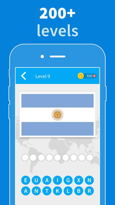 Flags quiz game screenshot