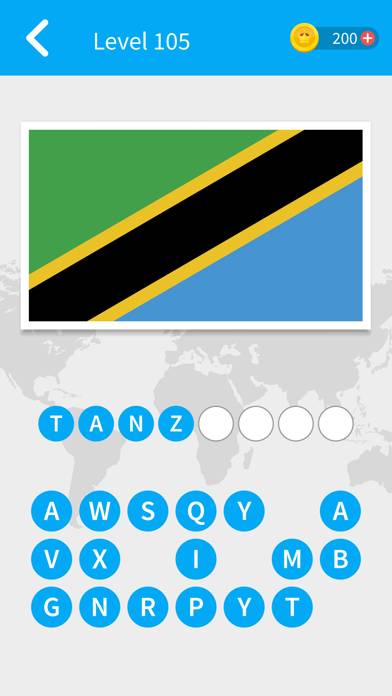 Flags quiz game screenshot