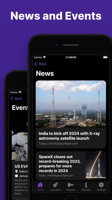 Next Spaceflight App screenshot