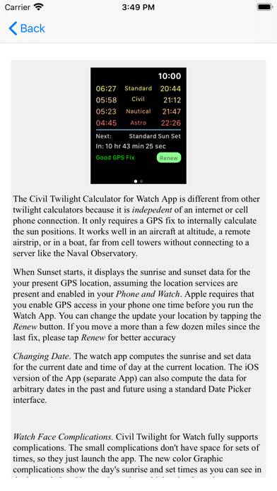 Civil Twilight for Watch App screenshot #2