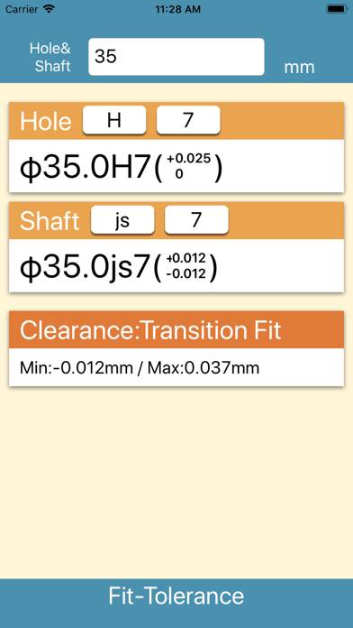 Fit Tolerance Calculator Captura de pantalla de la aplicación #6