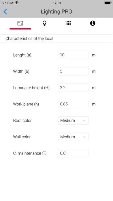 Calcul de l'éclairage Pro Capture d'écran de l'application