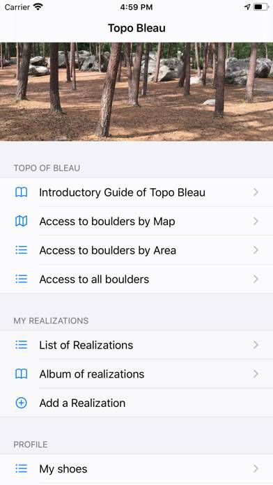 Topo Bleau App screenshot #1