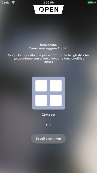 Open Schermata dell'app #1