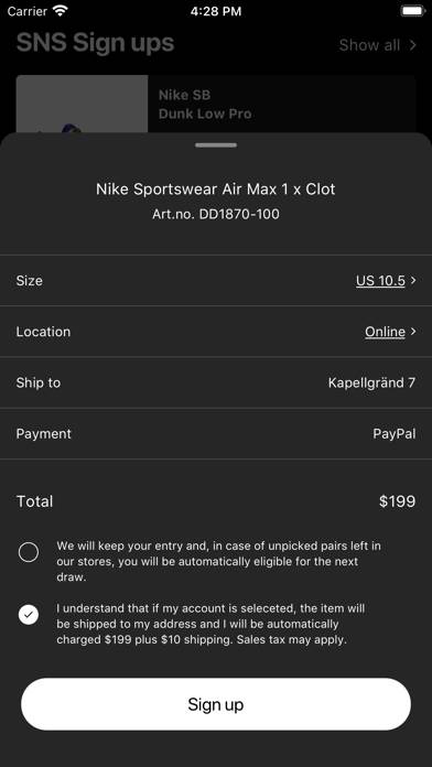 Sneakersnstuff Capture d'écran de l'application #6