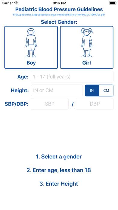 Peds Blood Pressure Guide App screenshot #1